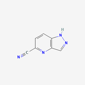 1H-Pyrazolo[4,3-b]pyridine-5-carbonitrile chemical structure (CAS 1033772-22-3)