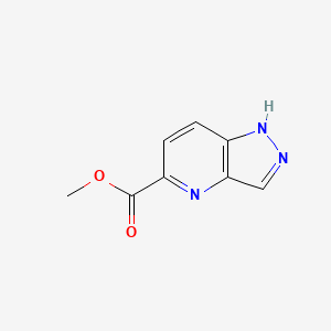 Methyl 1H-pyrazolo[4,3-b]pyridine-5-carboxylate chemical structure (CAS 1033772-23-4)