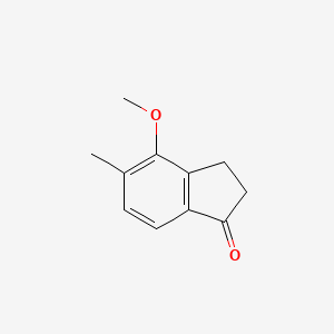4-Methoxy-5-methyl-2,3-dihydro-1H-inden-1-one chemical structure (CAS 1033811-69-6)
