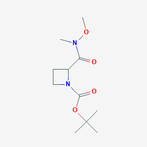 tert-Butyl 2-(methoxy(methyl)carbamoyl)azetidine-1-carboxylate chemical structure (CAS 1033819-10-1)