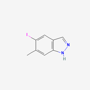 5-Iodo-6-methyl-1H-indazole chemical structure (CAS 1034154-15-8)