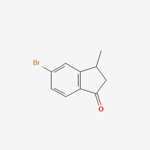 5-Bromo-3-methyl-2,3-dihydro-1H-inden-1-one chemical structure (CAS 103422-67-9)