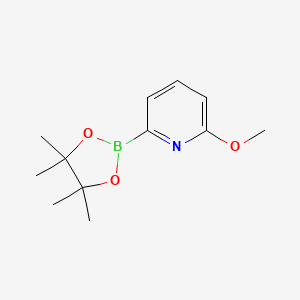 2-Methoxy-6-(4,4,5,5-tetramethyl-1,3,2-dioxaborolan-2-yl)pyridine chemical structure (CAS 1034297-69-2)