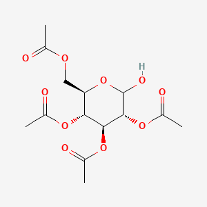 (2R,3R,4S,5R)-2-(Acetoxymethyl)-6-hydroxytetrahydro-2H-pyran-3,4,5-triyl triacetate chemical structure (CAS 10343-06-3)