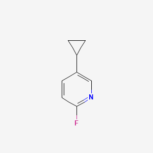 5-Cyclopropyl-2-fluoropyridine chemical structure (CAS 1034467-80-5)