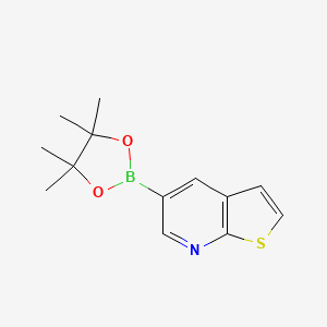 5-(4,4,5,5-Tetramethyl-1,3,2-dioxaborolan-2-yl)thieno[2,3-b]pyridine chemical structure (CAS 1034579-02-6)