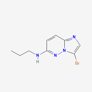 3-Bromo-N-propylimidazo[1,2-b]pyridazin-6-amine chemical structure (CAS 1034621-79-8)