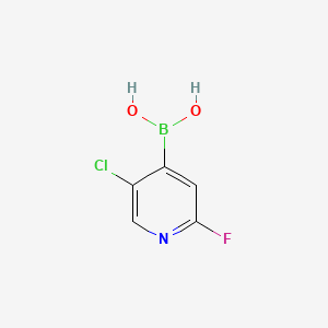 (5-Chloro-2-fluoropyridin-4-yl)boronic acid chemical structure (CAS 1034659-38-5)