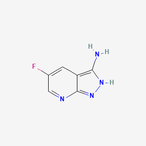 5-Fluoro-1H-pyrazolo[3,4-b]pyridin-3-amine chemical structure (CAS 1034667-22-5)