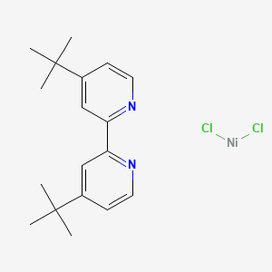 [4,4′-Bis(1,1-dimethylethyl)-2,2′-bipyridine] nickel (II) dichloride chemical structure (CAS 1034901-50-2)