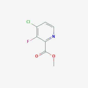 Methyl 4-chloro-3-fluoropicolinate chemical structure (CAS 1034921-05-5)