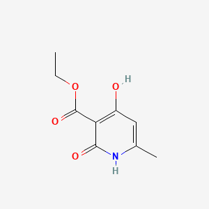Ethyl 4-hydroxy-6-methyl-2-oxo-1,2-dihydropyridine-3-carboxylate chemical structure (CAS 10350-10-4)