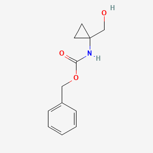 Benzyl (1-(hydroxymethyl)cyclopropyl)carbamate chemical structure (CAS 103500-22-7)