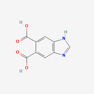 1H-Benzo[d]imidazole-5,6-dicarboxylic acid chemical structure (CAS 10351-75-4)