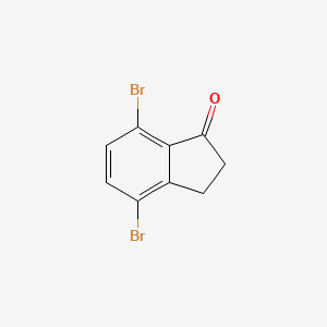 4,7-Dibromo-2,3-dihydro-1H-inden-1-one chemical structure (CAS 103515-98-6)