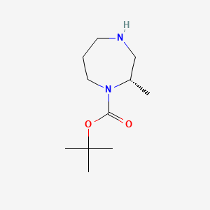 (S)-tert-Butyl 2-methyl-1,4-diazepane-1-carboxylate chemical structure (CAS 1035226-84-6)