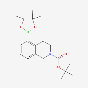 tert-Butyl 5-(4,4,5,5-tetramethyl-1,3,2-dioxaborolan-2-yl)-3,4-dihydroisoquinoline-2(1H)-carboxylate chemical structure (CAS 1035235-26-7)