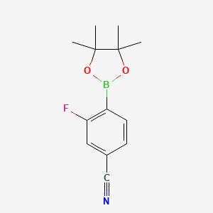 3-Fluoro-4-(4,4,5,5-tetramethyl-1,3,2-dioxaborolan-2-yl)benzonitrile chemical structure (CAS 1035235-29-0)