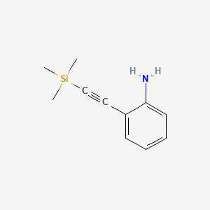 2-((Trimethylsilyl)ethynyl)aniline chemical structure (CAS 103529-16-4)