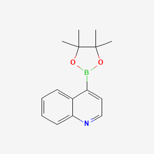 4-(4,4,5,5-Tetramethyl-[1,3,2]dioxaborolan-2-yl)quinoline chemical structure (CAS 1035458-54-8)