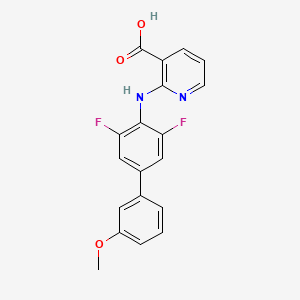 2-((3,5-Difluoro-3'-methoxy-[1,1'-biphenyl]-4-yl)amino)nicotinic acid chemical structure (CAS 1035688-66-4)