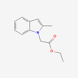 Ethyl 2-(2-methyl-1H-indol-1-yl)acetate chemical structure (CAS 1035806-96-2)
