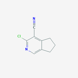 3-Chloro-6,7-dihydro-5H-cyclopenta[c]pyridine-4-carbonitrile chemical structure (CAS 103589-67-9)