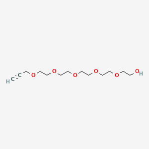 3,6,9,12,15-Pentaoxaoctadec-17-yn-1-ol chemical structure (CAS 1036204-60-0)