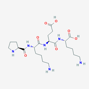 (S)-6-Amino-2-((S)-2-((S)-6-amino-2-((S)-pyrrolidine-2-carboxamido)hexanamido)-4-carboxybutanamido)hexanoic acid chemical structure (CAS 1036207-61-0)