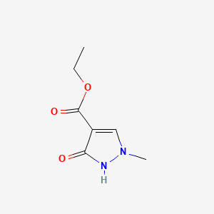 Ethyl 1-methyl-3-oxo-2,3-dihydro-1H-pyrazole-4-carboxylate chemical structure (CAS 103626-03-5)