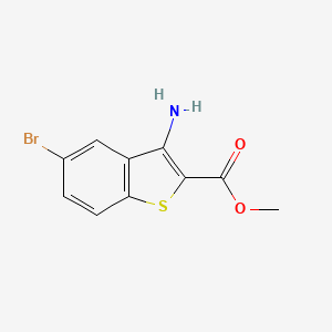 Methyl 3-amino-5-bromobenzo[b]thiophene-2-carboxylate chemical structure (CAS 1036380-75-2)