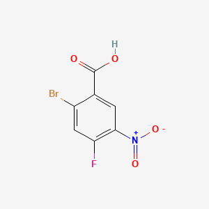 2-Bromo-4-fluoro-5-nitrobenzoic acid chemical structure (CAS 1036389-83-9)
