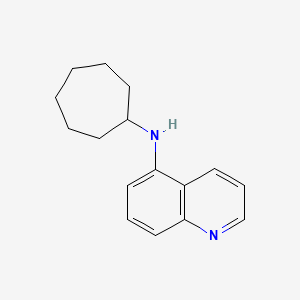 N-Cycloheptylquinolin-5-amine chemical structure (CAS 1036533-15-9)