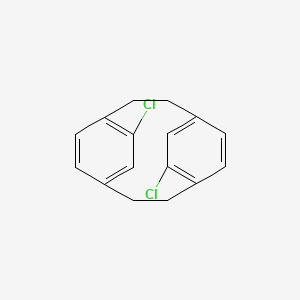 12,43-Dichloro-1,4(1,4)-dibenzenacyclohexaphane chemical structure (CAS 10366-05-9)