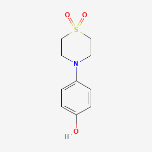 4-(4-Hydroxyphenyl)thiomorpholine 1,1-dioxide chemical structure (CAS 103661-13-8)