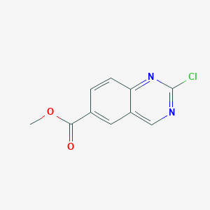 Methyl 2-chloroquinazoline-6-carboxylate chemical structure (CAS 1036755-96-0)
