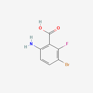 6-Amino-3-bromo-2-fluorobenzoic acid chemical structure (CAS 1036756-03-2)