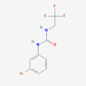 1-(3-Bromophenyl)-3-(2,2,2-trifluoroethyl)urea chemical structure (CAS 1036990-21-2)