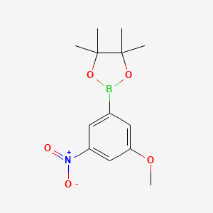 2-(3-Methoxy-5-nitrophenyl)-4,4,5,5-tetramethyl-1,3,2-dioxaborolane chemical structure (CAS 1036990-22-3)