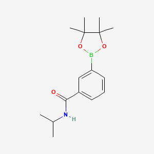 N-Isopropyl-3-(4,4,5,5-tetramethyl-1,3,2-dioxaborolan-2-yl)benzamide chemical structure (CAS 1036990-35-8)