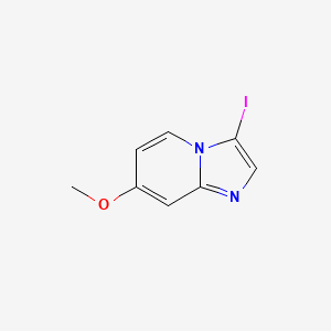 3-Iodo-7-methoxyimidazo[1,2-a]pyridine chemical structure (CAS 1036990-97-2)