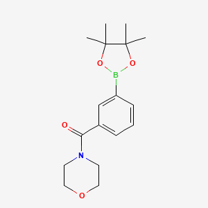 Morpholino(3-(4,4,5,5-tetramethyl-1,3,2-dioxaborolan-2-yl)phenyl)methanone chemical structure (CAS 1036991-25-9)