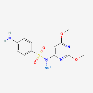 4-Amino-N-(2,6-dimethoxypyrimidin-4-yl)benzenesulfonamide monosodium salt chemical structure (CAS 1037-50-9)