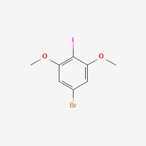 5-Bromo-2-iodo-1,3-dimethoxybenzene chemical structure (CAS 1037082-67-9)