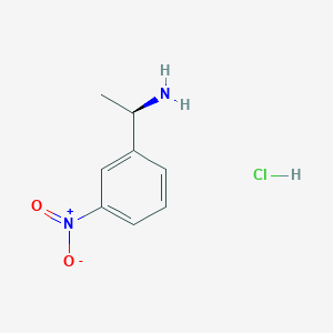(R)-1-(3-Nitrophenyl)ethanamine hydrochloride chemical structure (CAS 1037092-07-1)