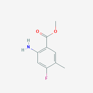 Methyl 2-amino-4-fluoro-5-methylbenzoate chemical structure (CAS 1037206-86-2)