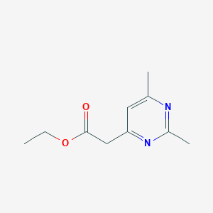 Ethyl 2-(2,6-dimethylpyrimidin-4-yl)acetate chemical structure (CAS 103721-77-3)