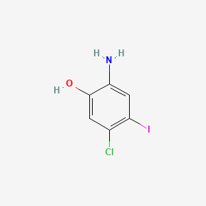 2-Amino-5-chloro-4-iodophenol chemical structure (CAS 1037298-24-0)