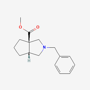 rel-(3aR,6aR)-Methyl 2-benzylhexahydrocyclopenta[c]pyrrole-3a(1H)-carboxylate chemical structure (CAS 1037367-40-0)