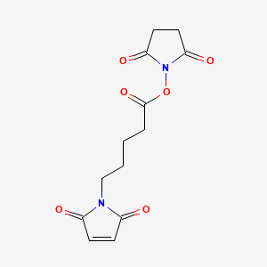 2,5-Dioxopyrrolidin-1-yl 5-(2,5-dioxo-2,5-dihydro-1H-pyrrol-1-yl)pentanoate chemical structure (CAS 103750-03-4)